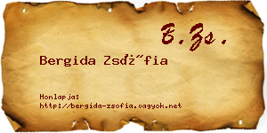 Bergida Zsófia névjegykártya